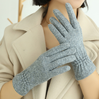 Fashionable Lady Odm Winter Warm Gloves Wear In Outdoor With Wool Knit
