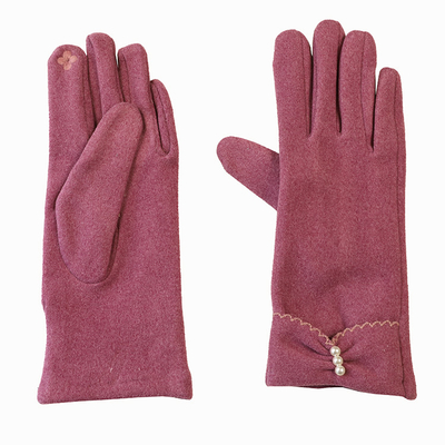 Ladies Warm Windproof Gloves Elegant Peral Mittens Female Fashion Women