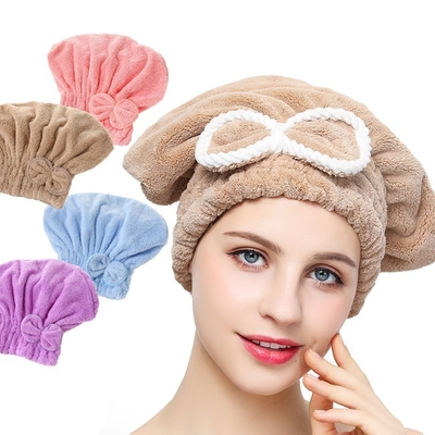 OEM Colored Super Absorbent Hair Towel Microfibre Head Towel After Shower