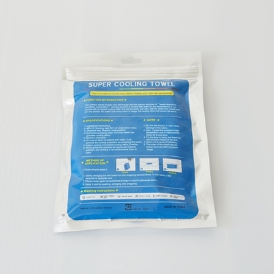 Breathable Instant Cooling Microfiber Athletic Cooling Towels Blue For Yoga
