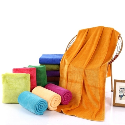 400gsm Lime Green Turquoise Microfiber Extra Large Jumbo Bath Towels For Spa