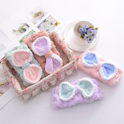 Custom Design 300gsm Microfiber Spa Headband For Cosmetic Beauty Washing Face